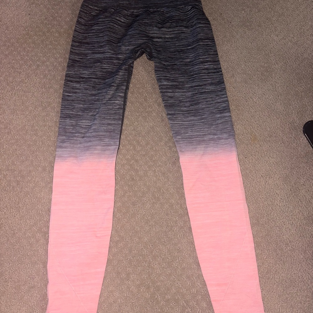 Yeba Activewear Pink and Gray Ombre Leggings